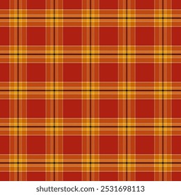 Plaid pattern with twill weave.Red tartan checkered seamless pattern.Vector illustration geometric background for fabric and prints.