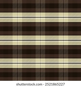 Plaid pattern with twill weave.Brown tartan check seamless pattern.Vector illustration geometric background for fabric and paper.