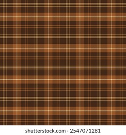 Padrão xadrez com sarja weave.Brown tartan verificar padrão sem emenda.Vetor ilustração geométrica fundo para tecido e impressões.