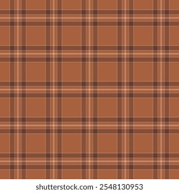 Plaid pattern with twill weave.Brown tartan check seamless pattern.Vector illustration geometric background for fabric and prints.