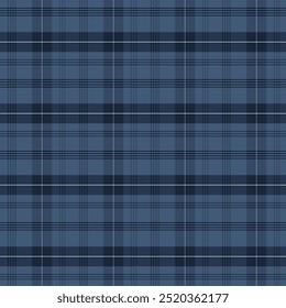 Plaid pattern with twill weave.Dark blue tartan check seamless pattern.Vector illustration geometric background for fabric and paper.