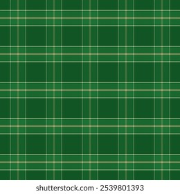 Plaid pattern with twill weave.Green and beige tartan check seamless pattern.Vector illustration geometric background for fabric and prints.
