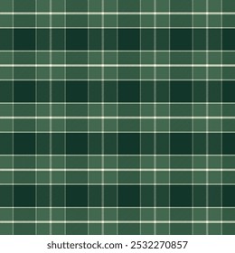 Plaid pattern with twill weave.Green tartan check seamless pattern.Vector illustration geometric background for fabric and prints.