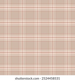 Plaid-Muster mit Köperbindung.Hellbrauner Tartan-Check nahtloses Muster.Vektorgrafik geometrischen Hintergrund für Stoff und Papier.