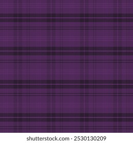 Plaid pattern with twill weave.Purple and black tartan check seamless pattern.Vector illustration geometric background for fabric and prints.