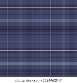 Patrón de cuadros con tejido de sarga. Patrón sin costuras de cuadros de tartán en azul. Fondo geométrico de Ilustración vectorial para tela y papel.