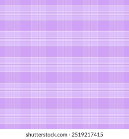Plaid pattern with twill weave.Violet purple tartan check seamless pattern.Vector illustration geometric background for fabric and paper.