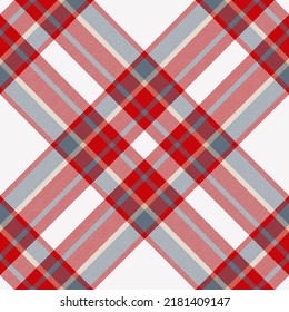 Plaid pattern vector. Check fabric texture. Seamless textile design for clothes, paper print or web background.