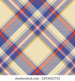 Plaid pattern vector. Check fabric texture. Seamless textile design for clothes, paper print or web background.