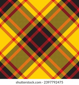 Plaid pattern vector. Check fabric texture. Seamless textile design for clothes, paper print or web background.