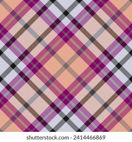 Plaid pattern vector. Check fabric texture. Seamless textile design for clothes, paper print or web background.