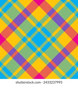 Plaid pattern vector. Check fabric texture. Seamless textile design for clothes, paper print or web background.
