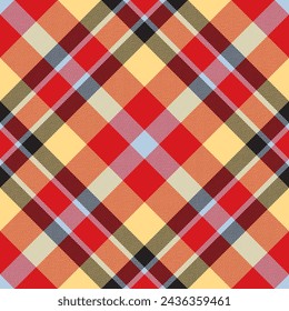 Plaid pattern vector. Check fabric texture. Seamless textile design for clothes, paper print or web background.