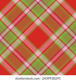 Plaid pattern vector. Check fabric texture. Seamless textile design for clothes, paper print or web background.