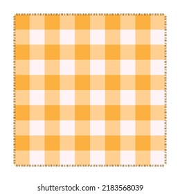 Plaid pattern wallpaper. Plaid pattern herringbone textured background. Sewing marks on orange background. Sewing marks.