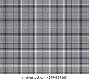 Plaid pattern, white, black, yellow, seamless pattern for textiles and design clothing, skirts, pants, aprons, tablecloths, blankets or decorative fabrics. Vector illustration.