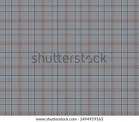 Plaid pattern, white, black, yellow, seamless pattern for textiles and design clothing, skirts, pants, aprons, tablecloths, blankets or decorative fabrics. Vector illustration.