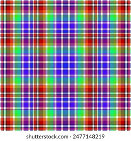 Plaid-Muster,Farbiges Tartan nahtloses Muster,EPS 10.