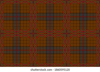 Сlassic plaid patterned overlay. New cell design option. The basis is Ulster tartan