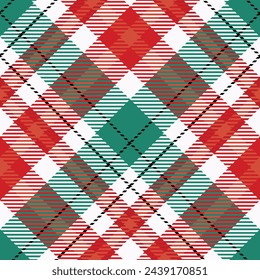 Plaid Patterns Seamless. Tartan Plaid Vector Seamless Pattern. Template for Design Ornament. Seamless Fabric Texture.