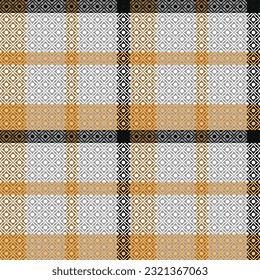 Plaid Patterns Seamless. Traditional Scottish Checkered Background. Traditional Scottish Woven Fabric. Lumberjack Shirt Flannel Textile. Pattern Tile Swatch Included.