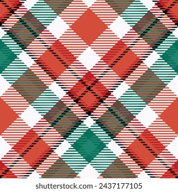 Plaid Patterns Seamless. Traditional Scottish Checkered Background. Traditional Scottish Woven Fabric. Lumberjack Shirt Flannel Textile. Pattern Tile Swatch Included.