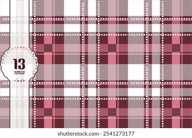 padrão de xadrez, plano de fundo padrão de tecido listrado de grade de flanela sem costura, ilustração de vetor