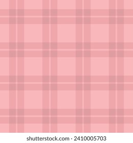 Plaid pink pattern for Valentines Day. Simple tartan check plaid background. Traditional checkered background.