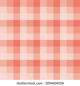 Plaid. Pinkish orange. Seamless pastel background for tablecloths, dresses, skirts, napkins or other festive textile designs. vecto