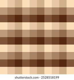 Padrão de repetição xadrez em marrom.Gingham padrão sem emenda.Tartan xadrez Geométrico vetor ilustração fundo.