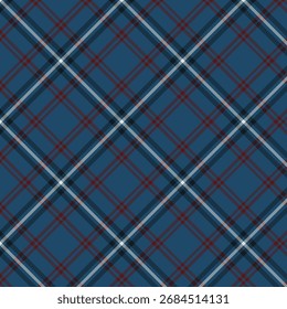 Plaid repeat pattern in navy blue.Gingham seamless pattern with stripes.Checkered tartan geometric graphic vector illustration background for fabric and prints.