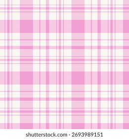 Padrão de repetição xadrez em rosa e branco.Tartan verificar padrão sem costura.Vetor ilustração geométrica fundo para tecido e impressões.