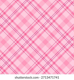 Patrón de repetición de cuadros en rosa. Tartán comprobar patrón sin fisuras. Fondo geométrico de Ilustración vectorial para tela y papel.	