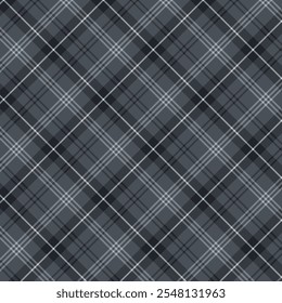 Plaid repeat pattern.Checkered tartan gingham seamless pattern in black and white. Geometric graphic vector illustration background design for fabric and print.