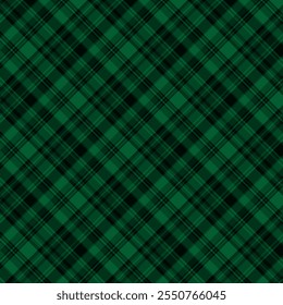 Plaid repeat pattern.Checkered tartan gingham seamless pattern in green. Geometric graphic vector illustration background design for fabric and print.