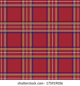 plaid in Scottish style, kilt, vector illustration