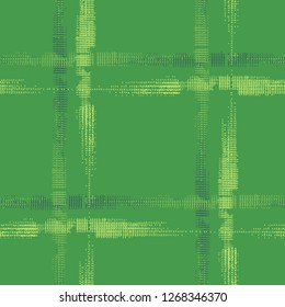 Plaid. Seamless Background with Stripes. Abstract Texture with Horizontal and Vertical Strokes. Scribbled Grunge Rapport for Wallpaper, Cotton, Textile. Scottish Motiff. Vector Texture.