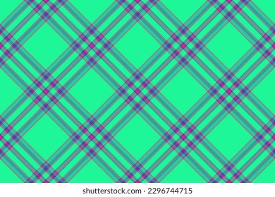Geplanter nahtloser Scheck. Stoffhintergrund, Tartan. Textile Textur Vektormuster in türkisfarbenen und türkisfarbenen Farben.
