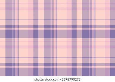 Plaid seamless check of textile background pattern with a fabric vector tartan texture in light and indigo colors.
