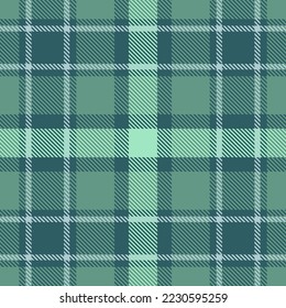 Plaid seamless checkered background in shades of green, textile ornament