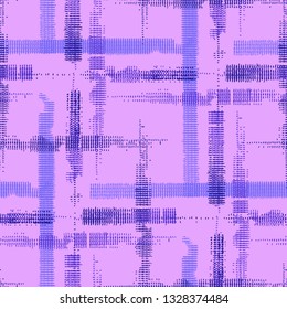 Plaid. Seamless Grunge Stripes. Abstract Texture with Horizontal and Vertical Strokes. Scribbled Grunge Rapport for Wallpaper, Fabric, Print. Scottish Motiff. Vector Texture.