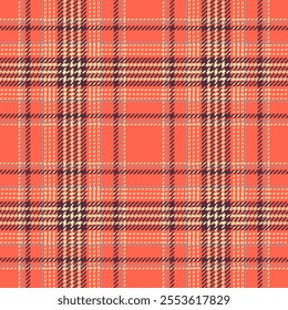 Plaid seamless in light yellow, old blue and cherry on orange. Tartan check pattern for fashion graphics (all-over prints), home décor (wallpaper, tablecloths, bedclothes), wrapping paper, covering