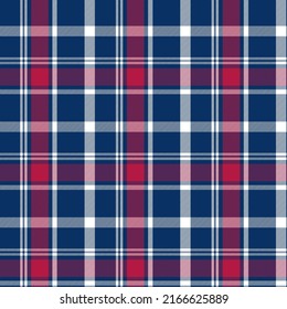 Plaid Seamless. Pastel gingham pattern. Background for memory day, independens usa. Wallpaper, blanket.