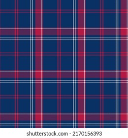 Plaid Seamless. Pastel gingham pattern. Background for memory day, independens usa. Wallpaper, blanket.