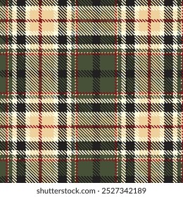 Plaid seamless pattern. Abstract texture. Fashion checkered background. Vector graphics printed on fabric, shirts, textiles, curtains, and tablecloths.