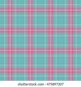 plaid seamless pattern aqua pink