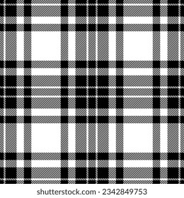 Pintar un patrón impecable en blanco y negro. Comprobar la textura de tela. Diseño de impresión textil vectorial.
