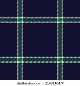 Plaid seamless pattern in blue. Check fabric texture. Vector textile print design.