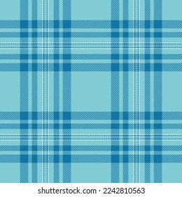 Plaid seamless pattern in blue. Check fabric texture. Vector textile print design.