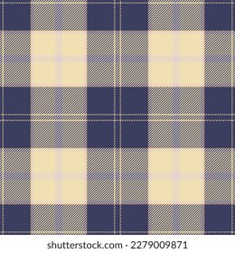 Plaid seamless pattern in blue. Check fabric texture. Vector textile print design.